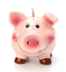 Business concept. Lucky piggy bank