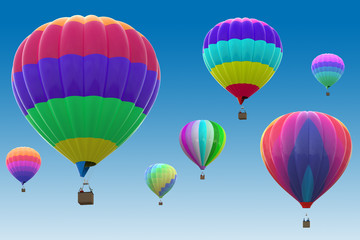 Fototapeta premium Colorful hot air balloons