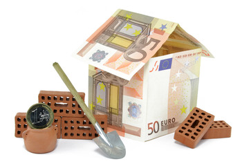 Euro auf Baustelle