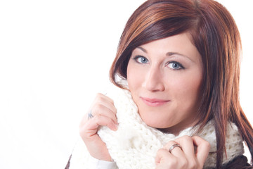 frau winter lächeln