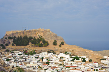 Akropolis von Lindos in Griechenland