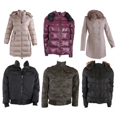 Collection of various types of winter jackets © Gordana Sermek