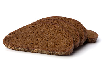 rye bread isolated on white background