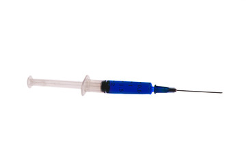 hypodermic syringe isolated