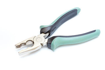 Isolated pliers on white background