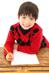 Naklejka premium Child Desk Student Work