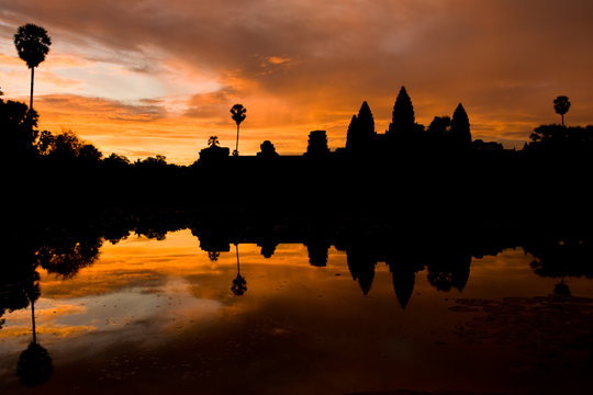 Yellow Angkor Wat Sunrise