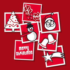 felicitación de navidad roja
