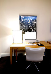 Interior of the modern living room with furniture