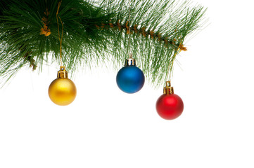 Christmas decoration isolated on the white background