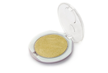 Make-up powder in box isolated on white