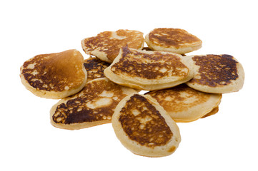 pancakes on white