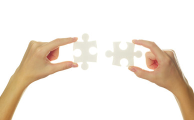 puzzle in hands