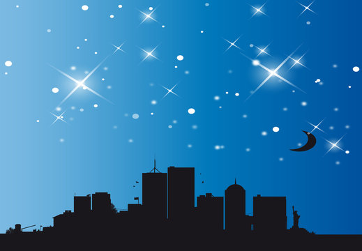 Vista de New York por la noche