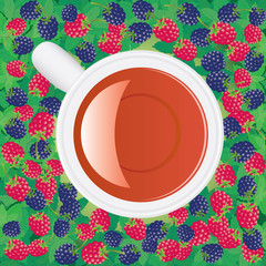 Obraz na płótnie Canvas Fruit tea and berries