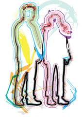 Couple illustration