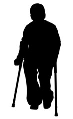 Fototapeta premium Handicap person with crutches