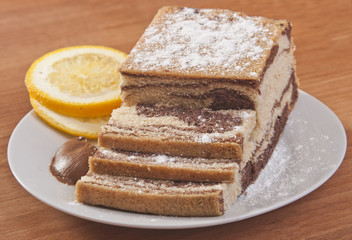 sliced cake with orange