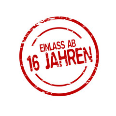 Einlass ab 16 Jahren