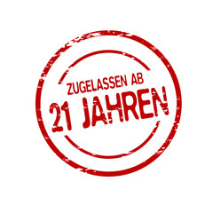 Zugelassen ab 21 Jahren