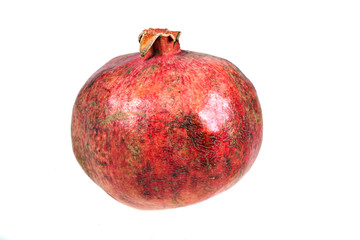 Ripe Pomegranate isolated on white background