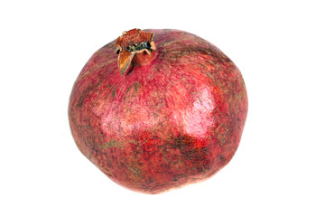 Ripe Pomegranate isolated on white background