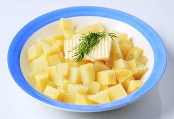 Diced potatoes