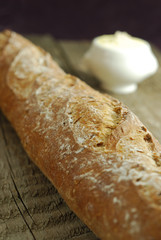 French baguette from the side