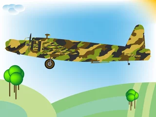 Wall murals Military old military airplane