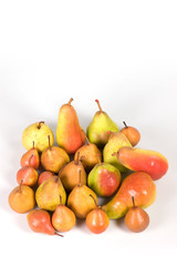 gruppo di pere dall'alto