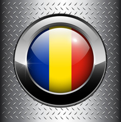 Flag of Romania  button