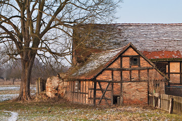 Ein altes Haus im Oderbruch.