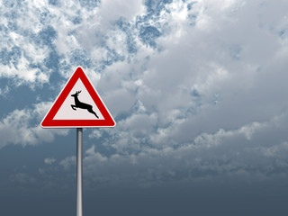 attention deer crossing