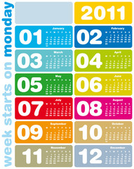 Colorful Calendar 2011