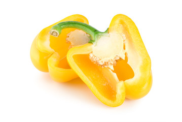 Fototapeta na wymiar Two yellow peppers