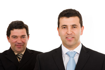 Business team portrait, isolated on white