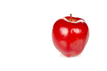 a red.apple isolated on white.