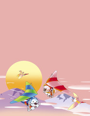 うさぎのハンググライダー