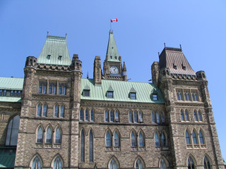 Fototapeta na wymiar Canadian Parliament, left side, Ottawa