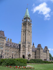 Canadian Parliament and flowers, Ottawa