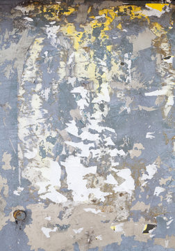 XXXL Full Frame Metal Surface Covered Torn Poster Bill Scraps © qingwa