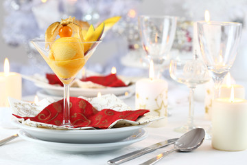 Mango sorbet for Christmas