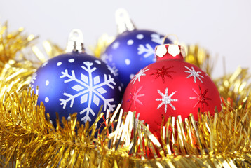 Christmas arrangement with baubles