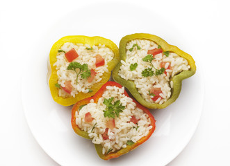 peperoni ripieni di riso