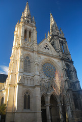 Fototapeta na wymiar Façade de l'église Saint Louis à Bordeaux