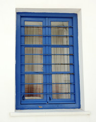 traditional island  blue window