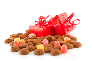 Typical dutch sweets: pepernoten and presents