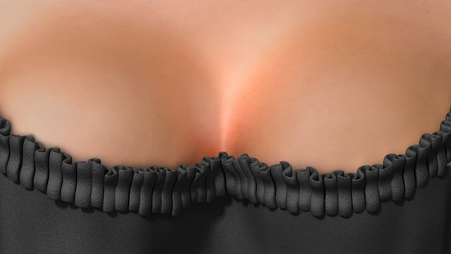 breast, 3d animation, all segments are loop-able