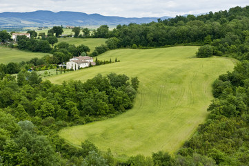Obraz premium toscana bagno vignoni panorama dal paese