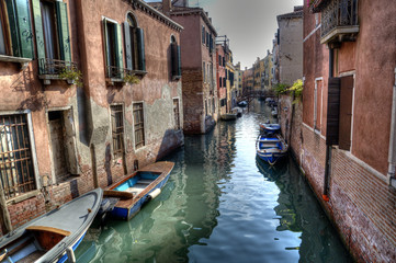Fototapeta na wymiar Venice Canal, Italy.